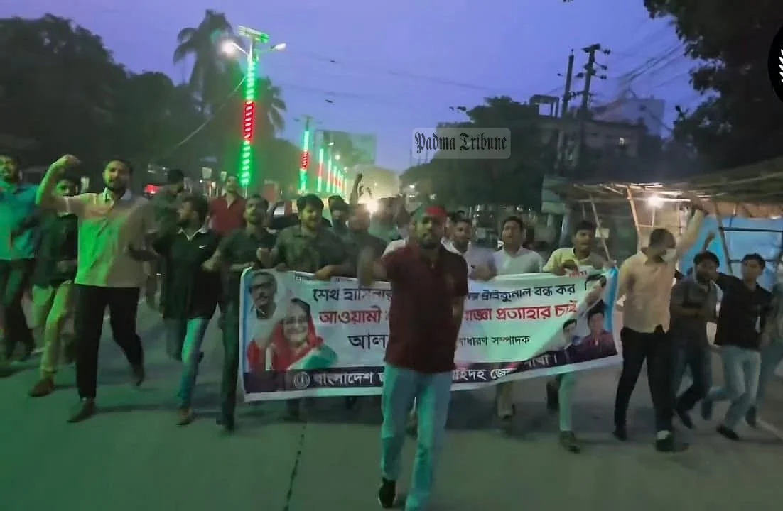 ঝিনাইদহে ছাত্রলীগের ঝটিকা মিছিল, সন্ত্রাসবিরোধী আইনের মামলা