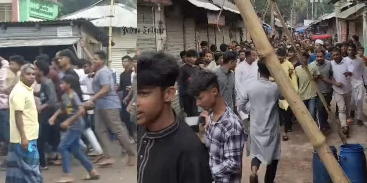 নোয়াখালীতে ছাত্রলীগের বিক্ষোভ মিছিল, পুলিশের বাধা উপেক্ষা